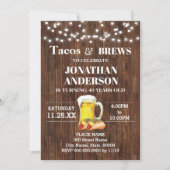 Invitation Tacos & Brews Adultes Occidentaux Anniversaire (Devant)