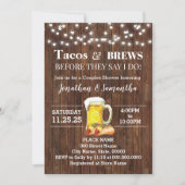 Invitation Tacos & Brews Avant De Faire Country Couples Douch (Devant)