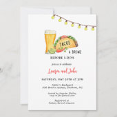 Invitation Tacos & Brews avant de faire douche de couple (Devant)
