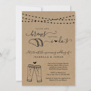 Invitation Tacos & Brews avant la Fête des mariées des couple