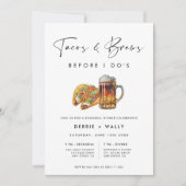 Invitation Tacos & Brews avant le dîner de répétition de I Do (Devant)