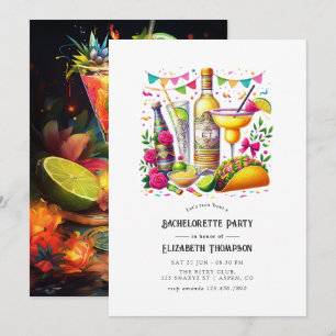 Invitation Tacos Colorés et Fête de Tequila pour Enterrement
