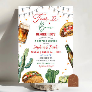 Invitation Tacos et brasse avant de faire Couples Douche