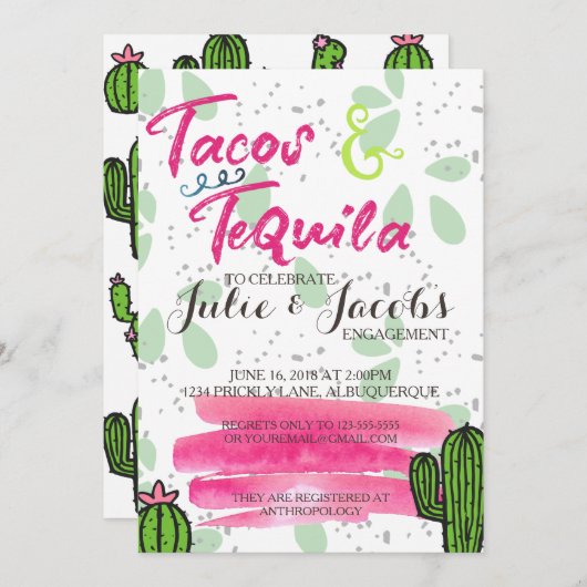 Invitation Tacos et Tequila (Devant / Derrière)