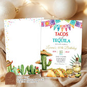 Invitation Tacos et Tequila 40ème fête d'anniversaire adulte