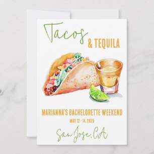 Invitation Tacos et Tequila Bachelorette Week-end