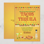 Invitation Tacos et Tequila Cinco de Mayo Fiesta mexicaine (Devant / Derrière)