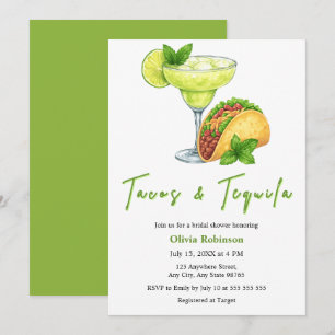 Invitation Tacos et Tequila Margarita Enterrement de Vie de J