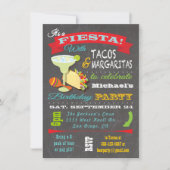 Invitation Tacos et Tequilla Fête Mexicaine Anniversaire (Devant)