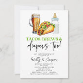 Invitation Tacos se reproduit et diapers aussi ! Baby shower (Devant)