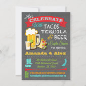 Invitation Tacos, Tequila et bières Fiesta Couples Douche (Devant)