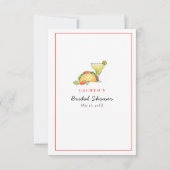 Invitation Tacos & Tequila Fiesta douche Conseils & Voeux (Dos)