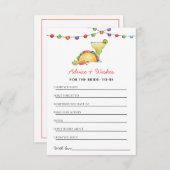 Invitation Tacos & Tequila Fiesta douche Conseils & Voeux (Devant / Derrière)