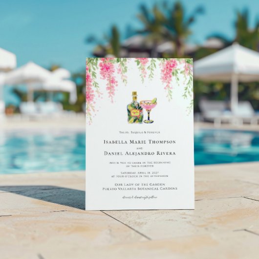 Invitation Tacos Tequila Forever Wedding