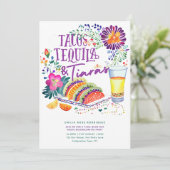 Invitation Tacos Tequila Tiaras Dernière Fiesta Bachelorette (Debout devant)