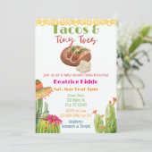 Invitation Tacos & Tiny Toes Baby Shower (Debout devant)