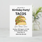 Invitation Tacos Une Fois De Plus Nourriture Mexicaine Taco A (Debout devant)