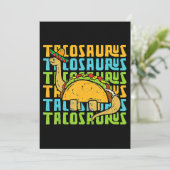 Invitation Tacosaurus Taco Saurus Cinco De Mayo Drôle Taco Di (Debout devant)