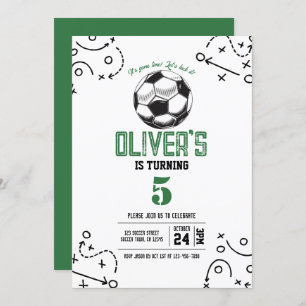 Invitation Tactique sportive Vintage moderne de football Anni
