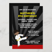 Invitation Taekwondo African American Yellow Belday (Devant / Derrière)