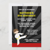 Invitation Taekwondo Karate Ceinture jaune Anniversaire Invit (Devant)