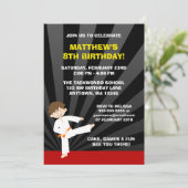 Invitation Taekwondo Karate Orange Belt Anniversaire Invitati (Debout devant)