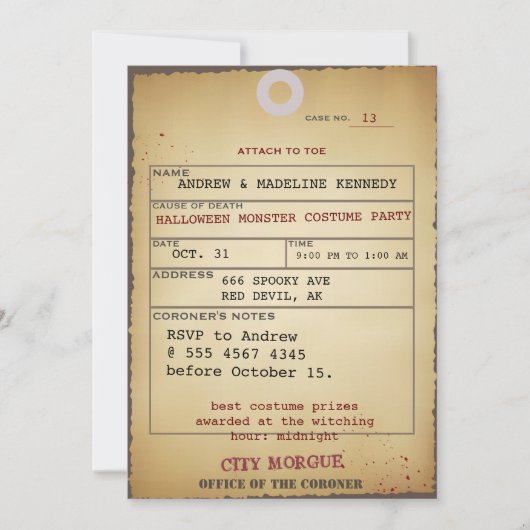 Invitation Tag Bash New Wicked Fab (Devant)