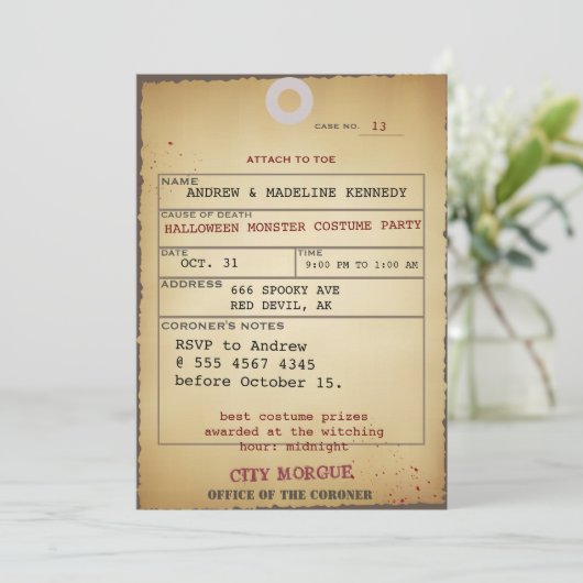 Invitation Tag Bash New Wicked Fab (Debout devant)