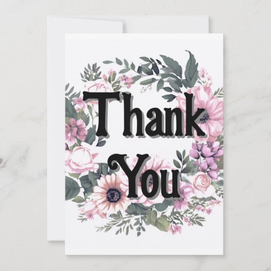 Invitation Tag Fleur Thankyou Wreath Classy Coquette (Devant)