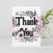 Invitation Tag Fleur Thankyou Wreath Classy Coquette (Debout devant)
