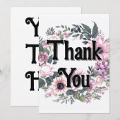Invitation Tag Fleur Thankyou Wreath Classy Coquette (Devant / Derrière)
