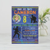 Invitation Tag laser fête d'anniversaire (Debout devant)