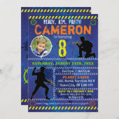 Invitation Tag laser fête d'anniversaire (Devant / Derrière)