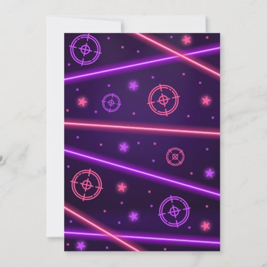 Invitation Tag laser néon violet (Dos)