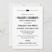 Invitation Tailgate et Celebrate Black Wedding shower (Devant)