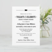 Invitation Tailgate et Celebrate Black Wedding shower (Debout devant)