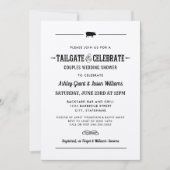 Invitation Tailgate et Celebrate Kraft Black Wedding shower (Devant)