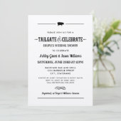 Invitation Tailgate et Celebrate Kraft Black Wedding shower (Debout devant)