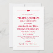 Invitation Tailgate et Celebrate Red Mariage Couples Douche (Devant)