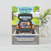 Invitation Tailgate Football Baby shower Couples Douche (Debout devant)