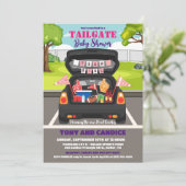 Invitation Tailgate Football Baby shower Couples Douche (Debout devant)