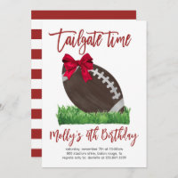 Tailgate Heure Fille Football Anniversaire Invitat
