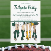 Invitation Tailgate Party Waco Dames Cowboy Boots Vert Or