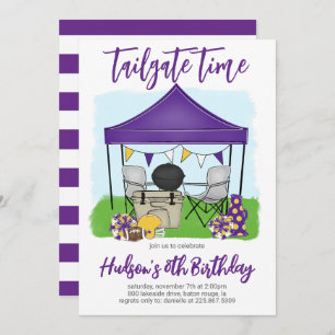 Invitation Tailgate Time Football Anniversaire TOUTE COULEUR 