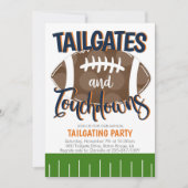 Invitation Tailgates et Touchdowns Football N'IMPORTE QUELLE  (Devant)