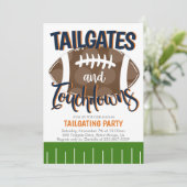 Invitation Tailgates et Touchdowns Football N'IMPORTE QUELLE  (Debout devant)