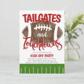Invitation Tailgates et Touchdowns Football N'IMPORTE QUELLE (Debout devant)