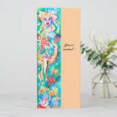 Invitation TAILLE DE FILE DE GRAPE bleu rose baissia blanc (Debout devant)