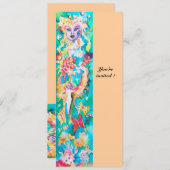 Invitation TAILLE DE FILE DE GRAPE bleu rose baissia blanc (Devant / Derrière)