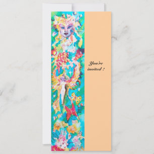 Invitation TAILLE DE FILE DE GRAPE bleu rose baissia blanc